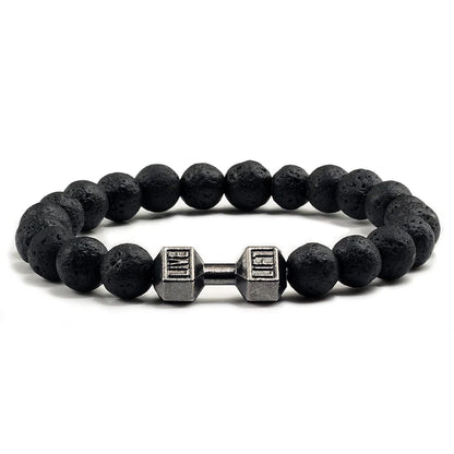 Natural Volcanic Stone Bracelet Men