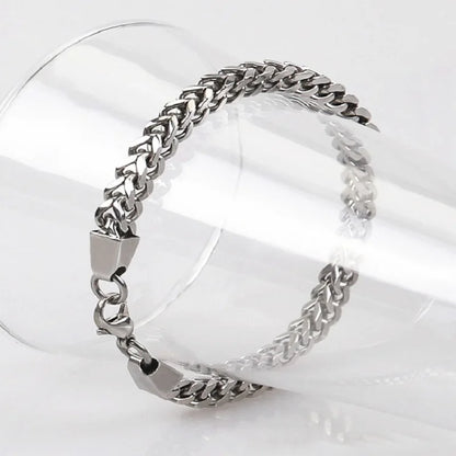 316L Stainless Steel Cuban Chain Bracelet for Men Women